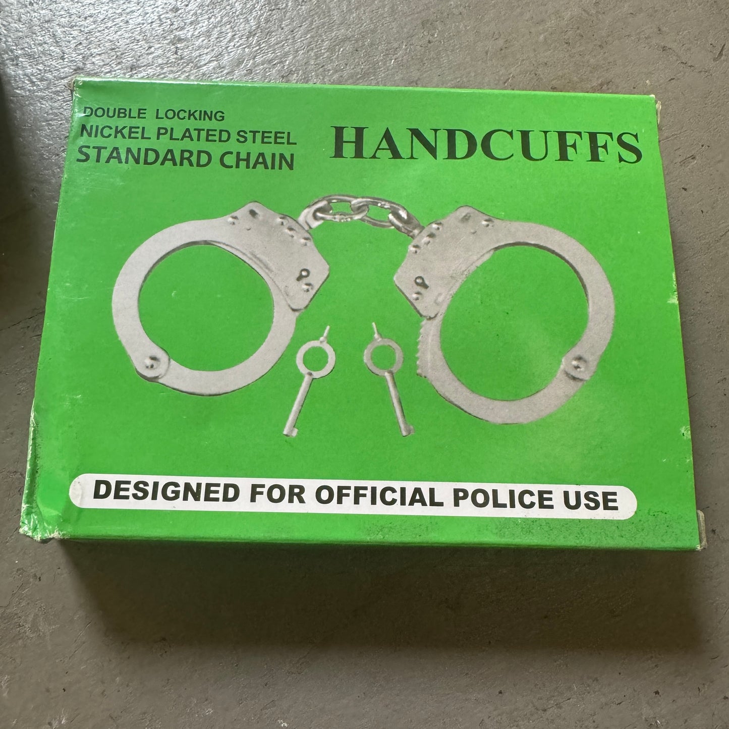 double locking nickel plated steel handcuffs