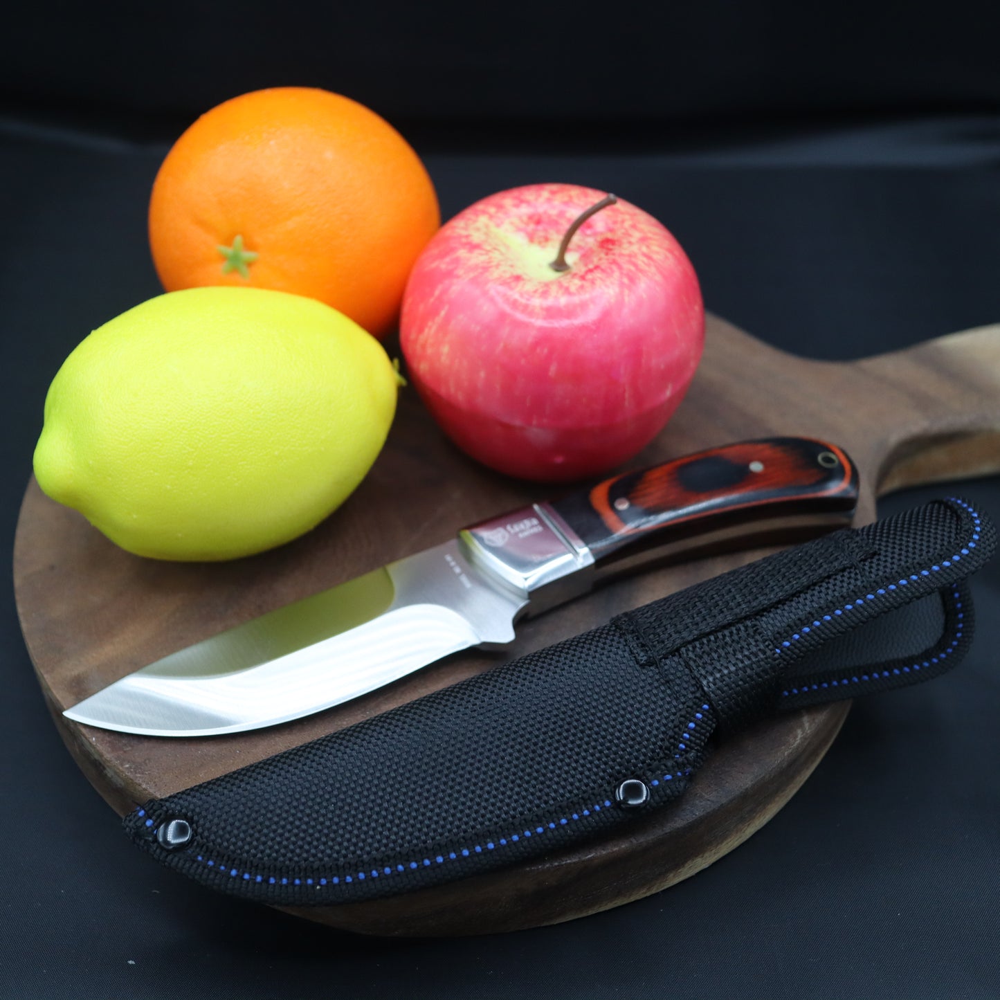 Sanjia K91 Full Tang Fixed Blade Knife with Nylon Sheath