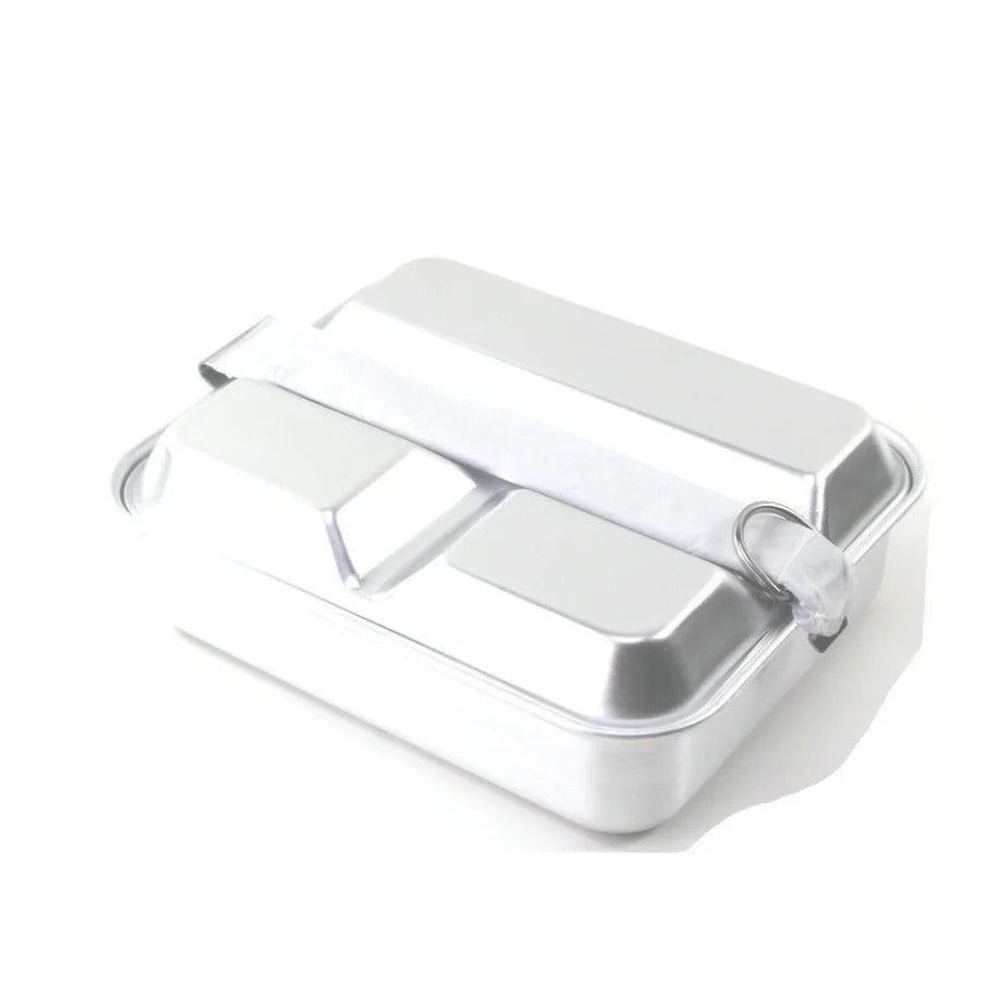 square "stainless steel" three compartment lunch box