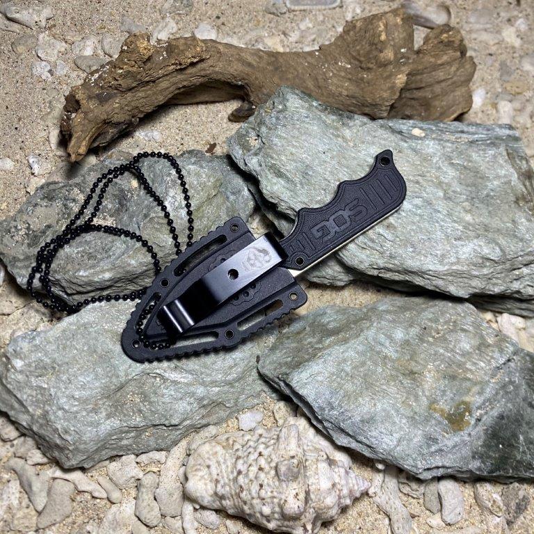 SOG Instinct Mini Neck Knife 1.9" Satin Plain Blade NB1012