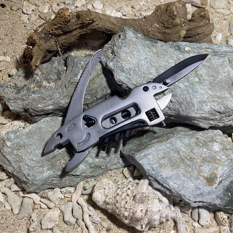 Jeep Adjustable Wrench Screwdriver Pliers Knife Multi Tool