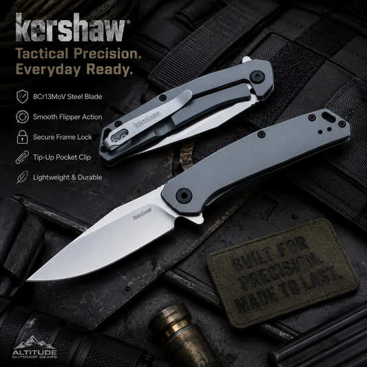 Kershaw Align 1405, Assisted Flipper, Gray PVD Stainless Steel, pocket knife