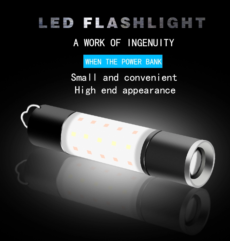 Rechargeable camping light lantern flashlight 6-modes 2600mah battery capacity