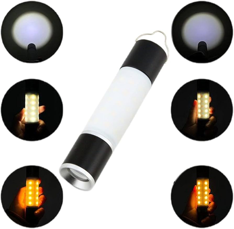 Rechargeable camping light lantern flashlight 6-modes 2600mah battery capacity