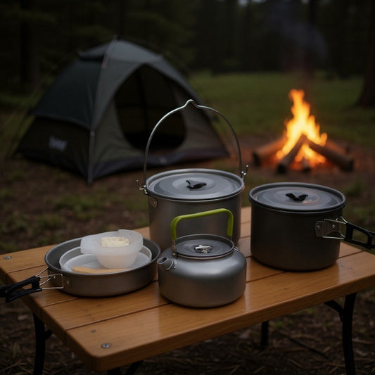 DS700 7 person aluminum camping cookset