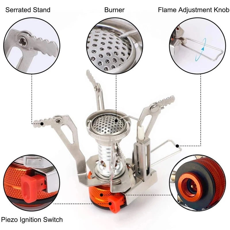 Ultralight weight portable camping hutane stove