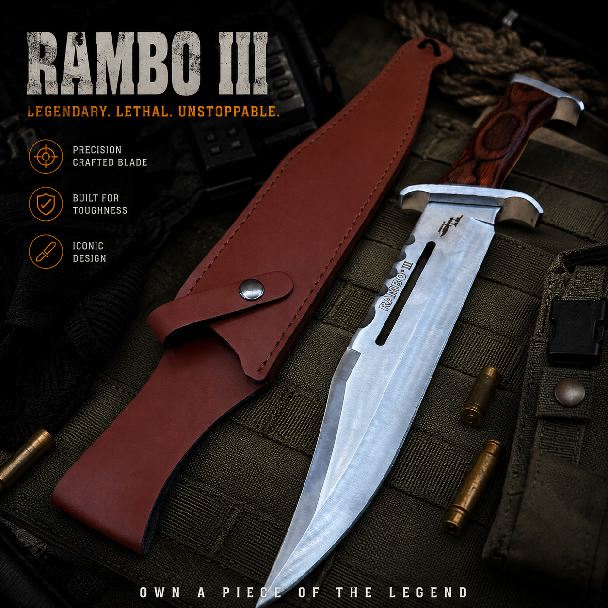 Rambo III hunting and survival knife