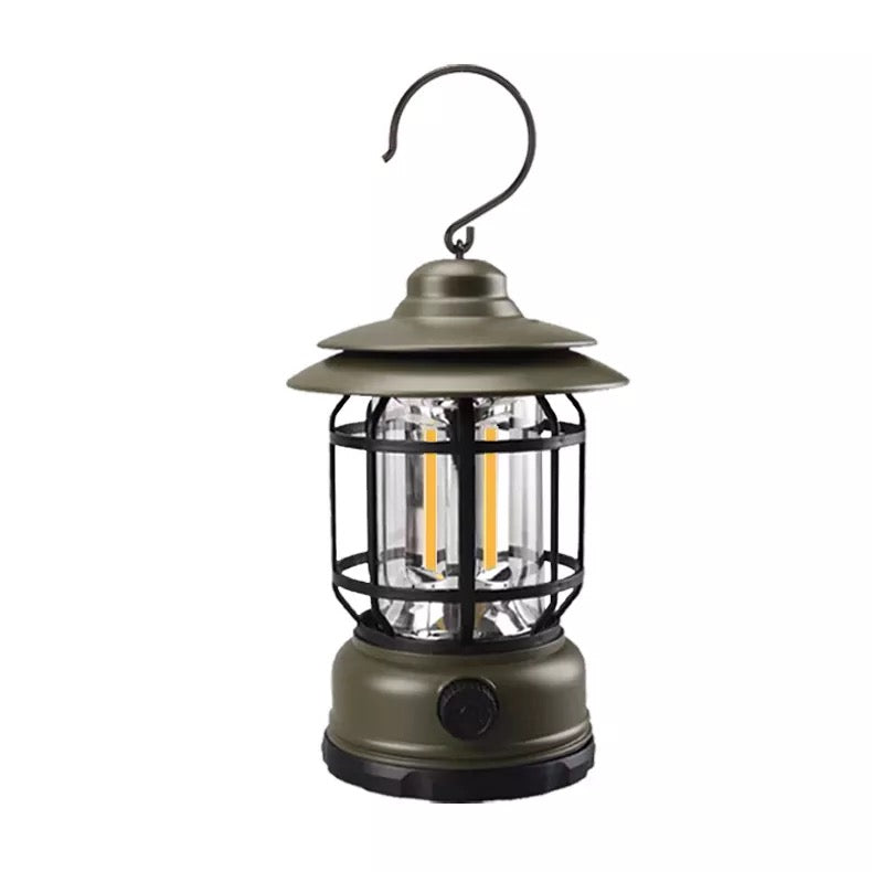Mini Vintage Metal Hanging Lantern Warm Light Led Camp Lantern Rechargeable for outdoor