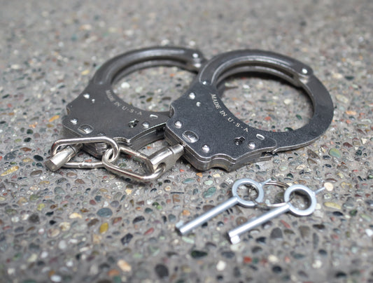 double locking nickel plated steel handcuffs