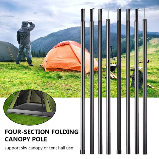 2pcs adjustable camping poles for tarps and tents