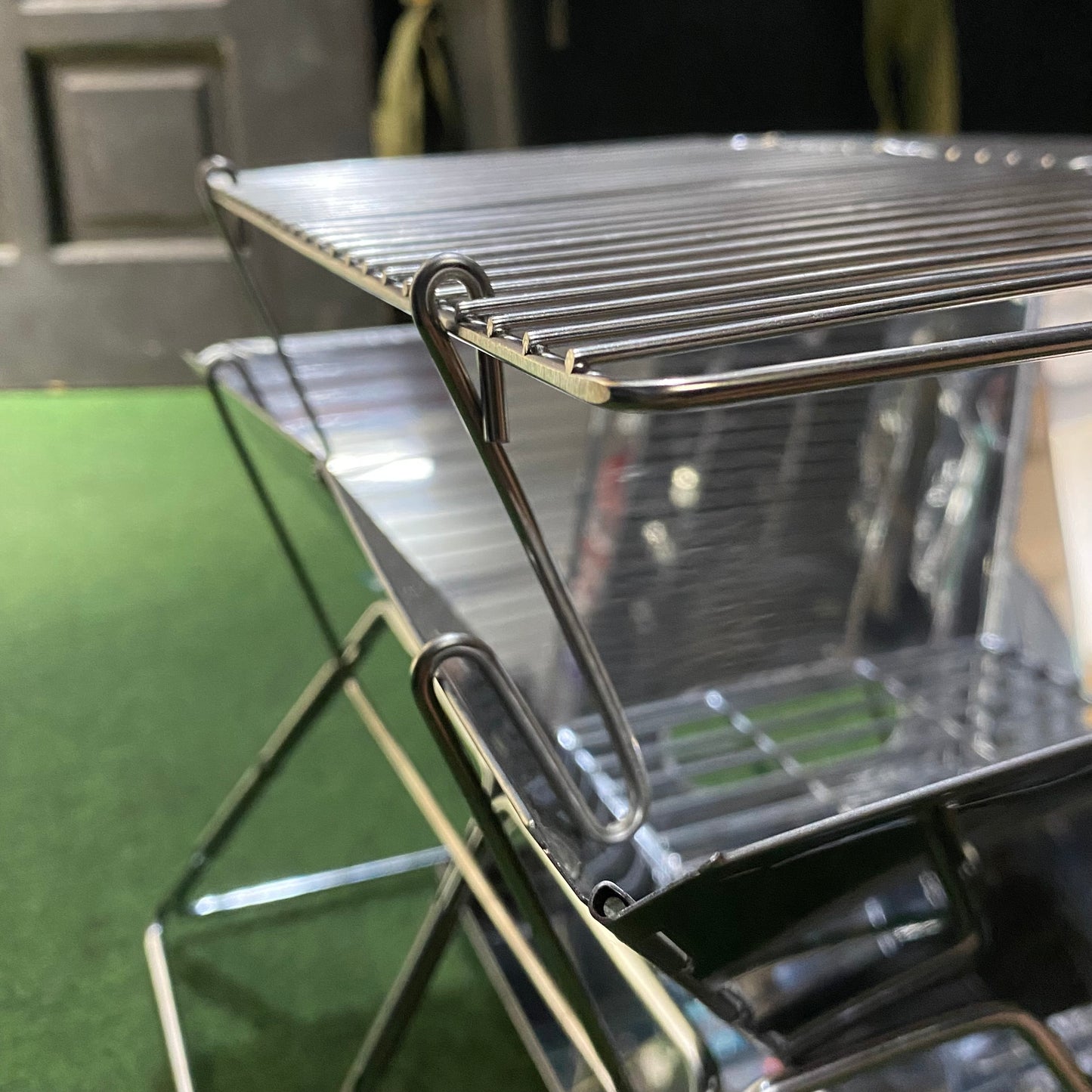 portable stainless camping grill bonfire pit