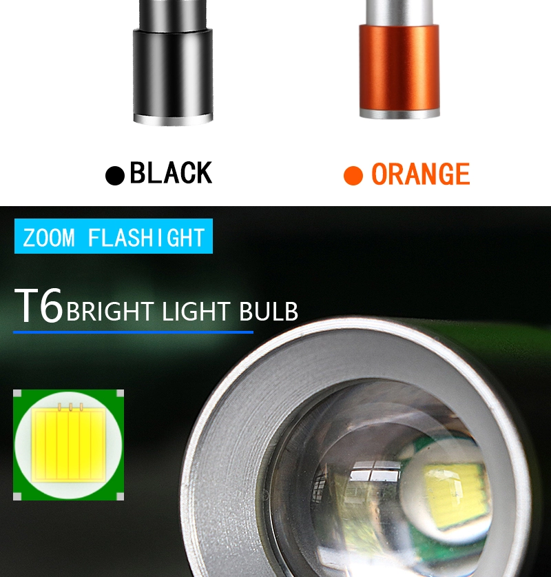 Rechargeable camping light lantern flashlight 6-modes 2600mah battery capacity