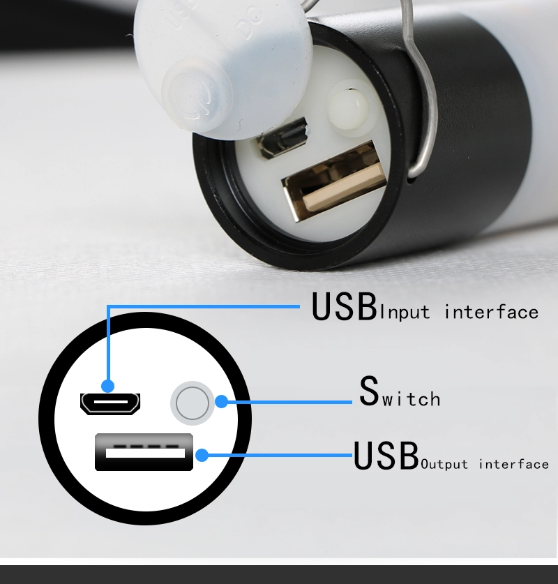 Rechargeable camping light lantern flashlight 6-modes 2600mah battery capacity