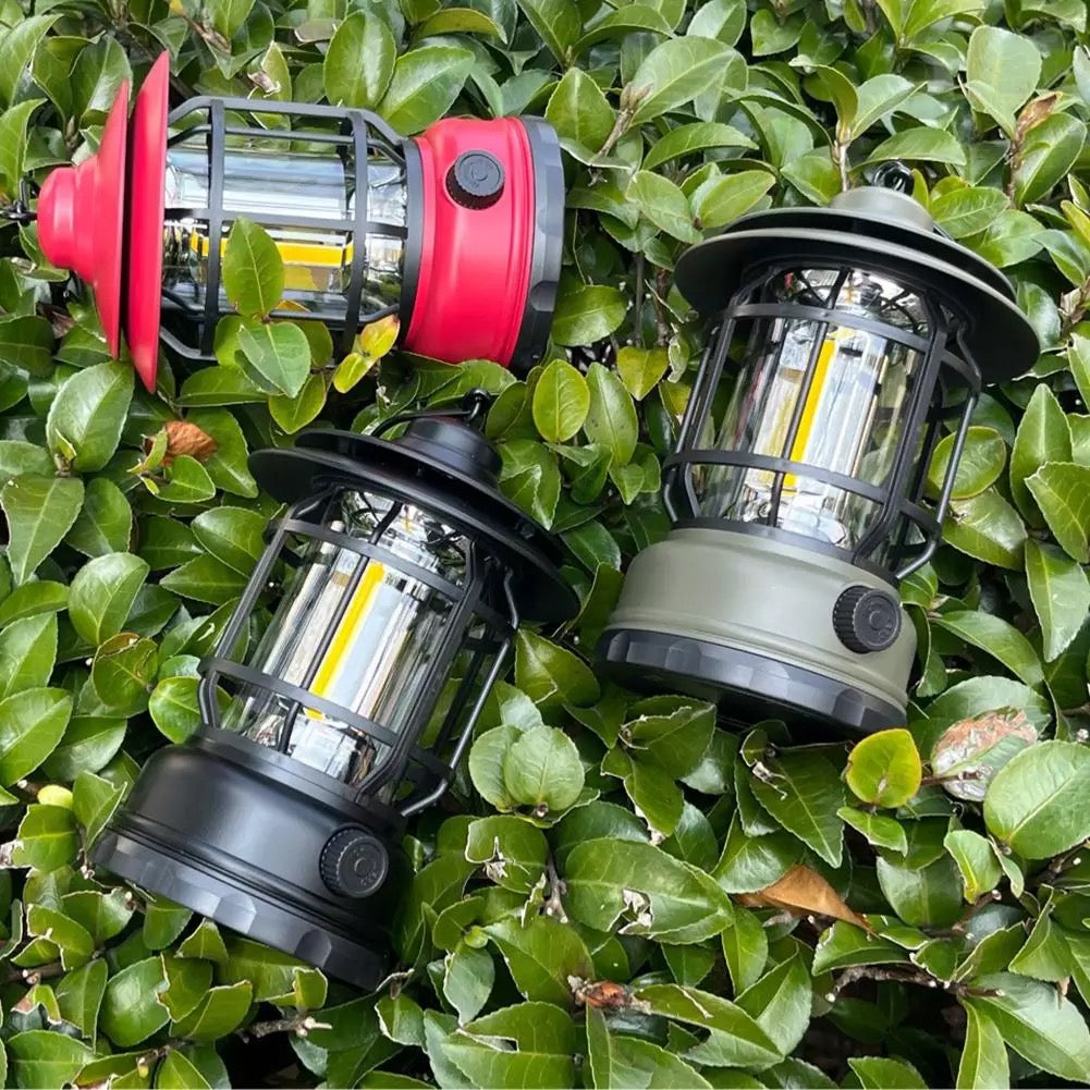 Mini Vintage Metal Hanging Lantern Warm Light Led Camp Lantern Rechargeable for outdoor