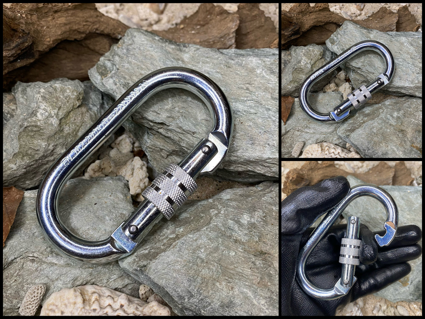Adela AF-09 22KN Screw Lock Steel Carabiner
