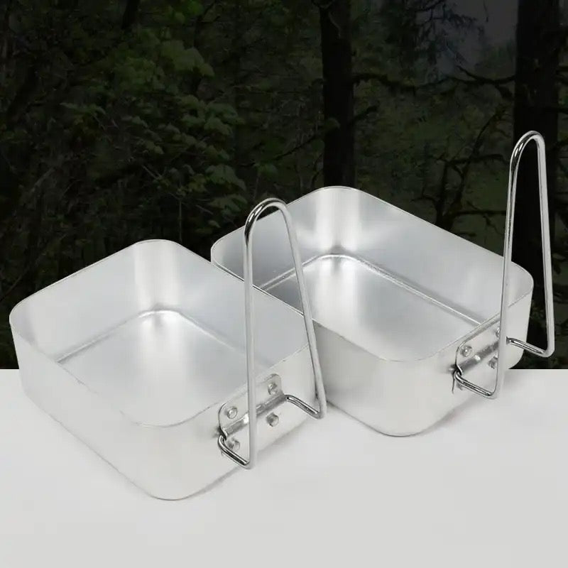 2pcs Aluminum military mess kit