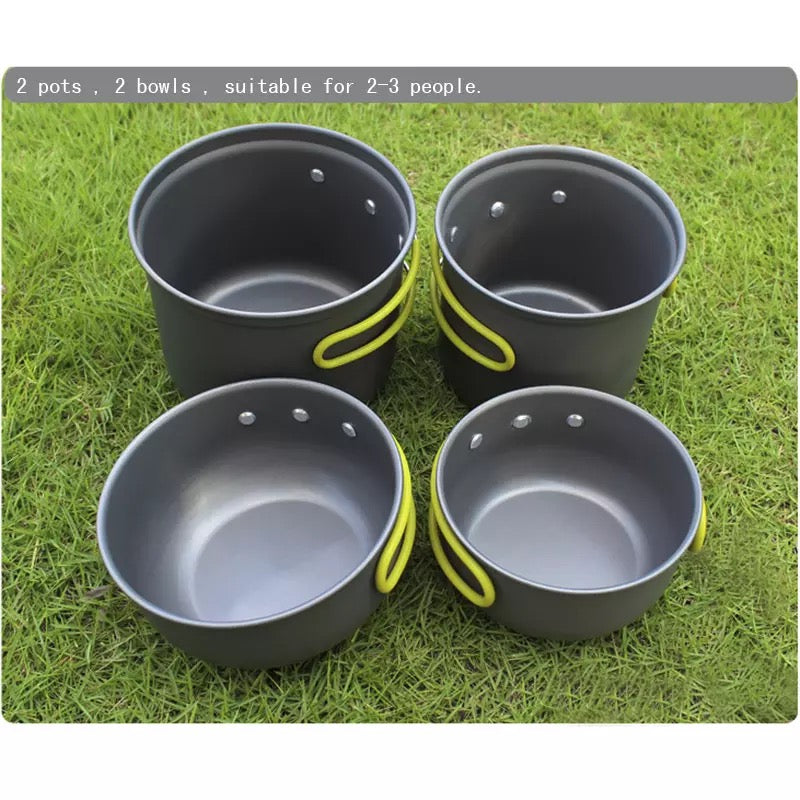 DS201 1-2 Person aluminum camping cookset