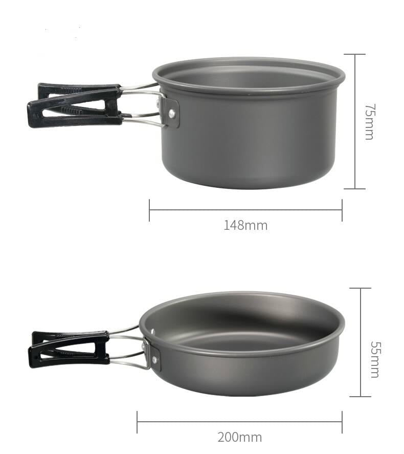 DS500 4-5 person aluminum camping cookset