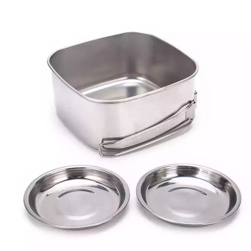 camelwill 6 pcs portable stainless camping cookset