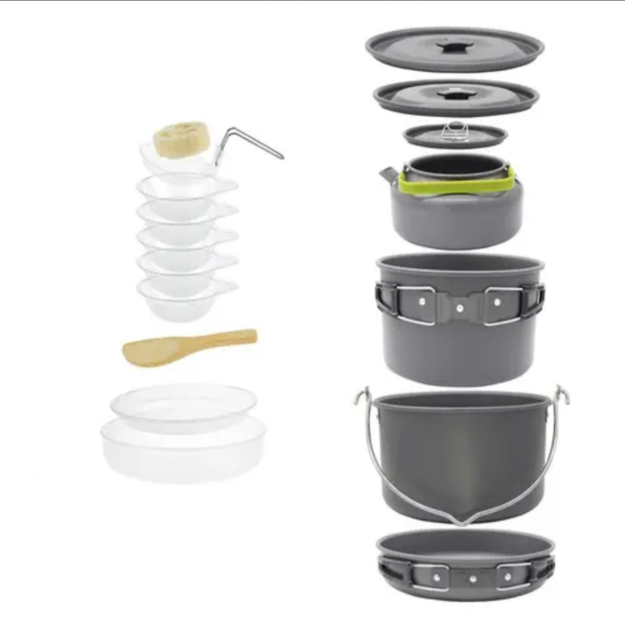 DS700 7 person aluminum camping cookset