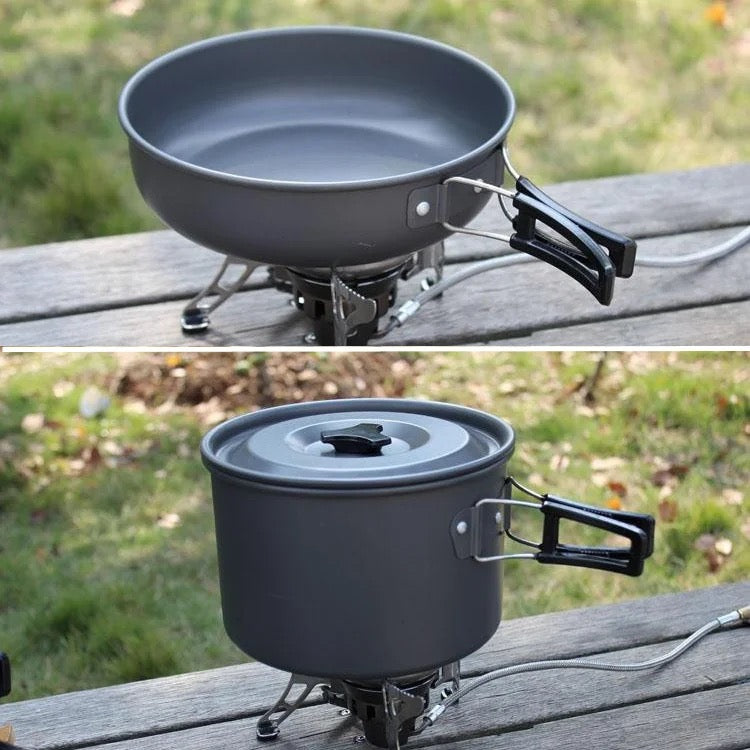 DS700 7 person aluminum camping cookset