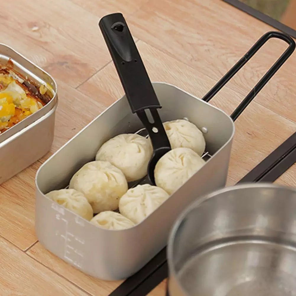 Aluminum Bento lunch box outdoor reheatable lunch box with lid with handle gloves camping set bowl travel lunch box lunch box