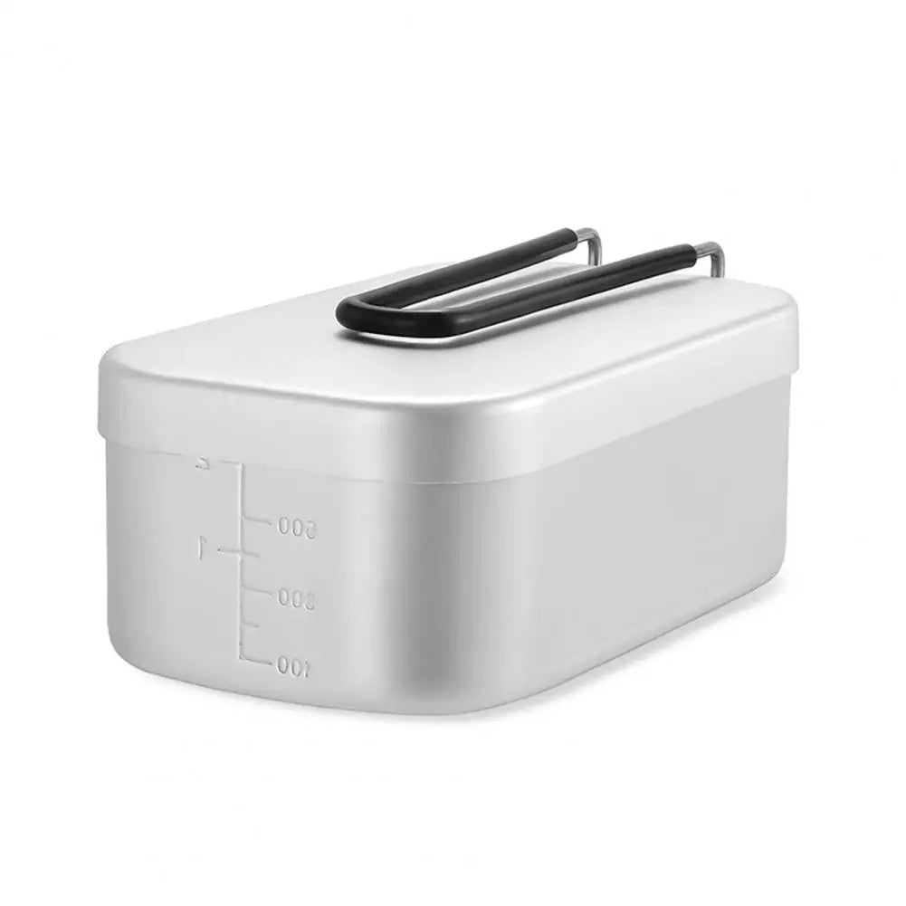 Aluminum Bento lunch box outdoor reheatable lunch box with lid with handle gloves camping set bowl travel lunch box lunch box