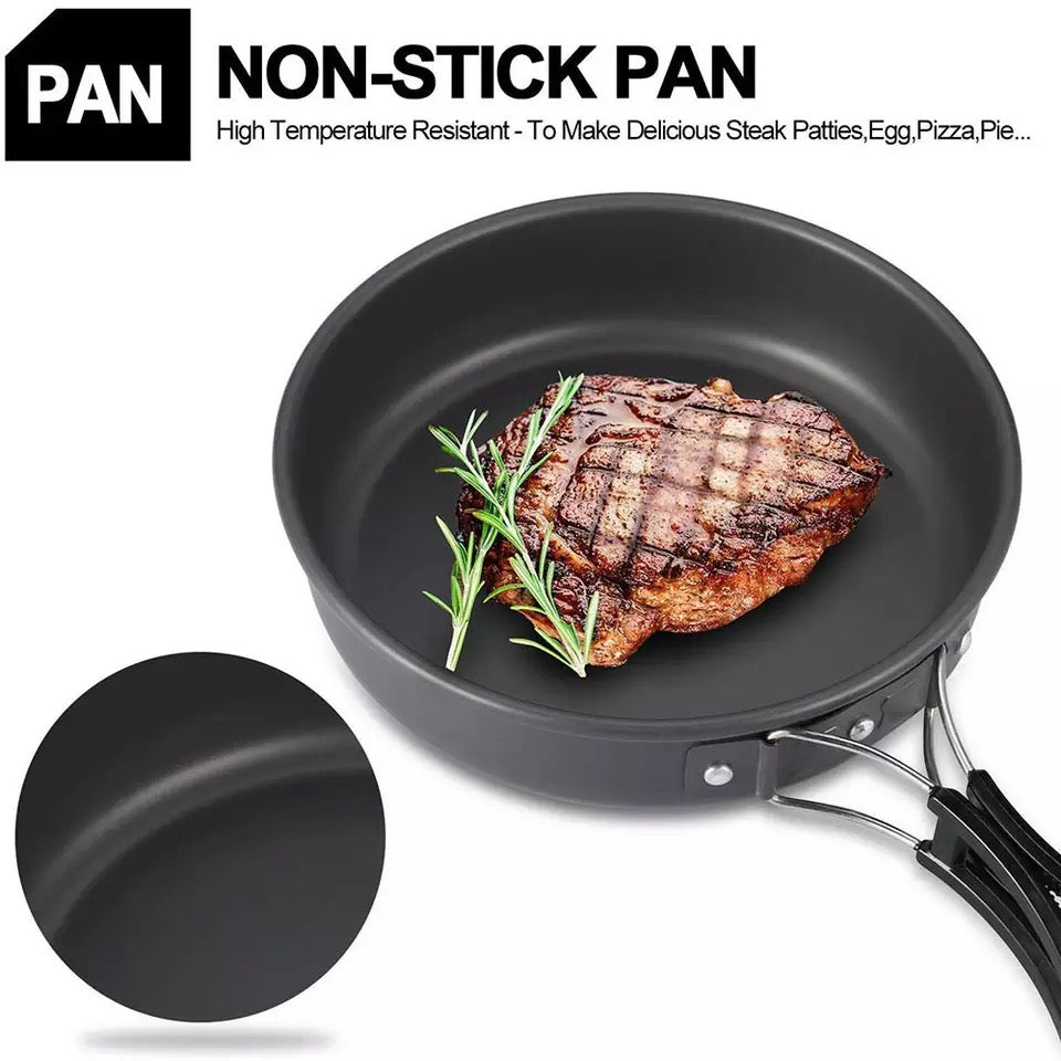 DS308 3 person aluminum camping cookset