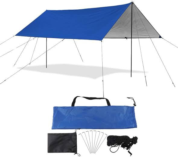 2pcs adjustable camping poles for tarps and tents