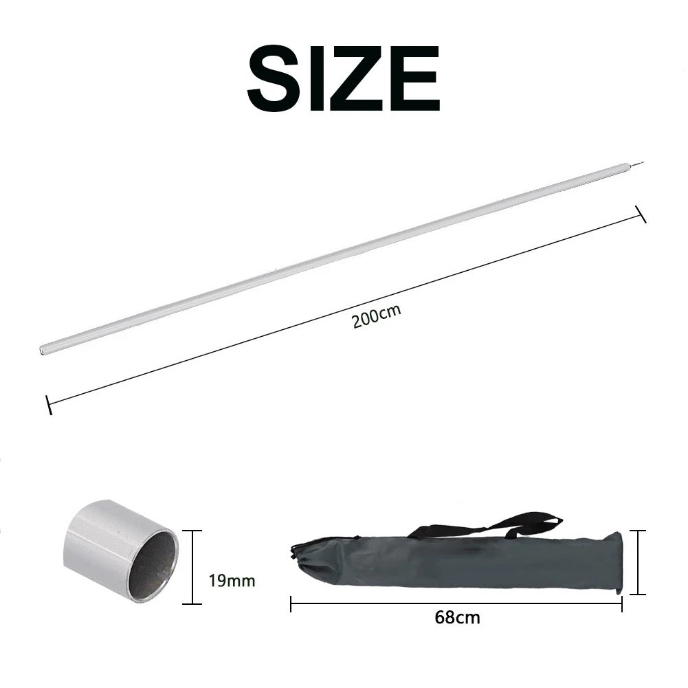 2pcs adjustable camping poles for tarps and tents