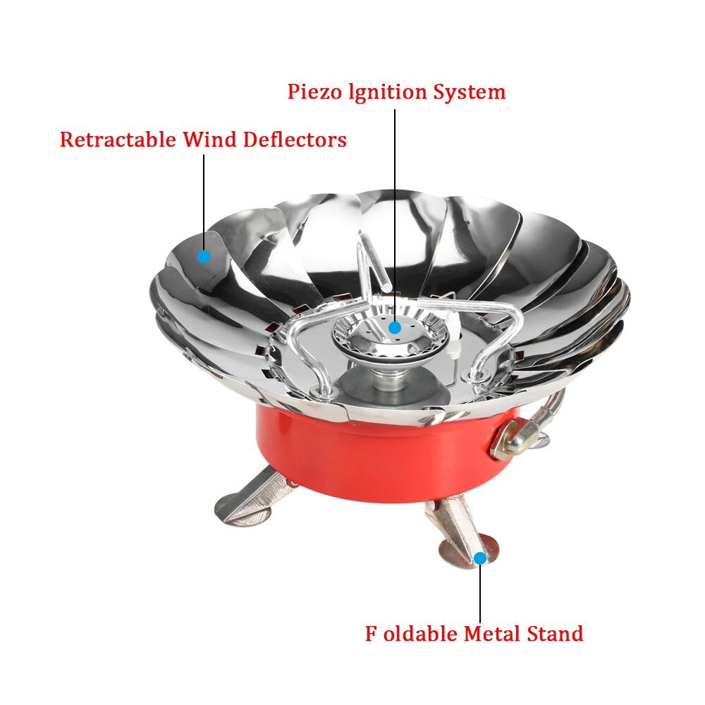 k203 windproof portable camping butane stove