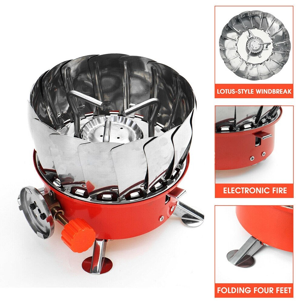 k203 windproof portable camping butane stove