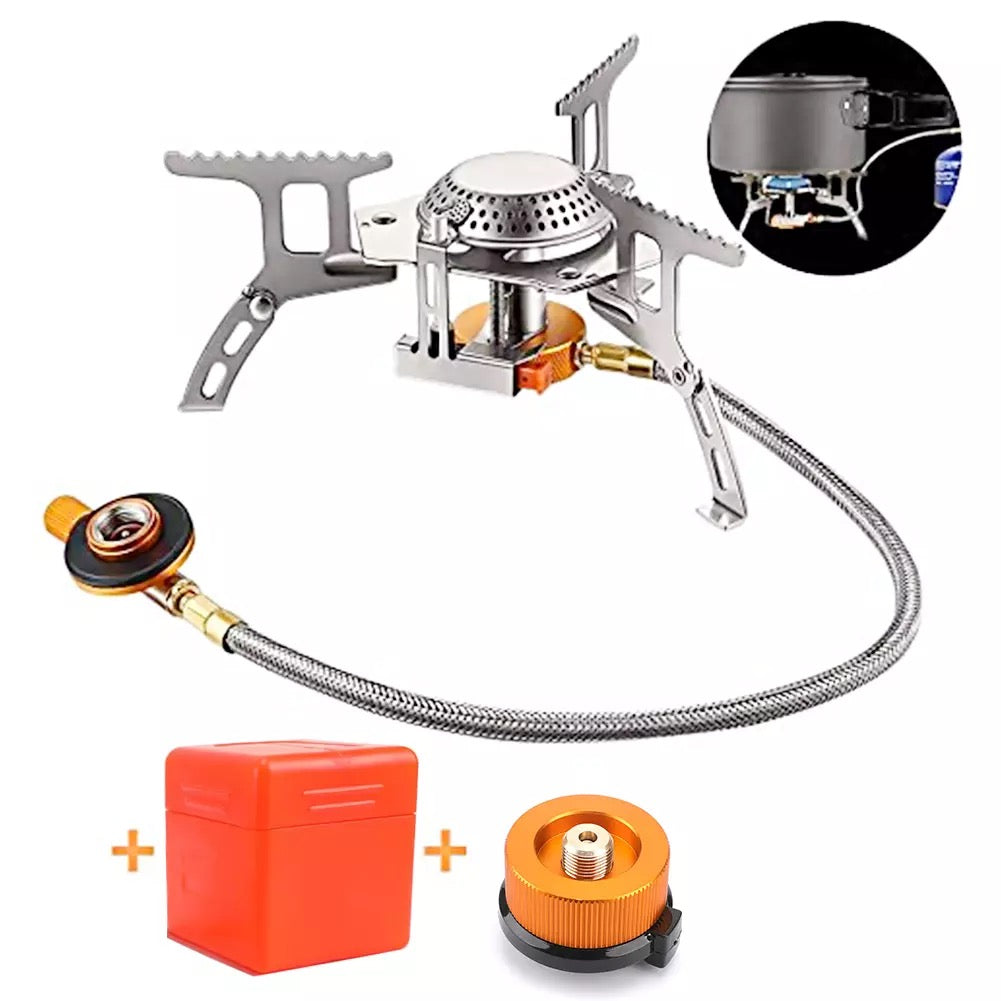 AOG01 portable camping butane stove with butane adapter