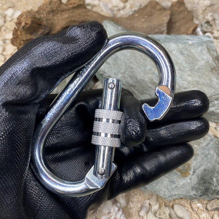 Adela AF-09 22KN Screw Lock Steel Carabiner