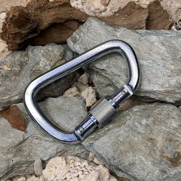 ADELA AF-10 35KN Screw-lock Pear shape steel carabiner