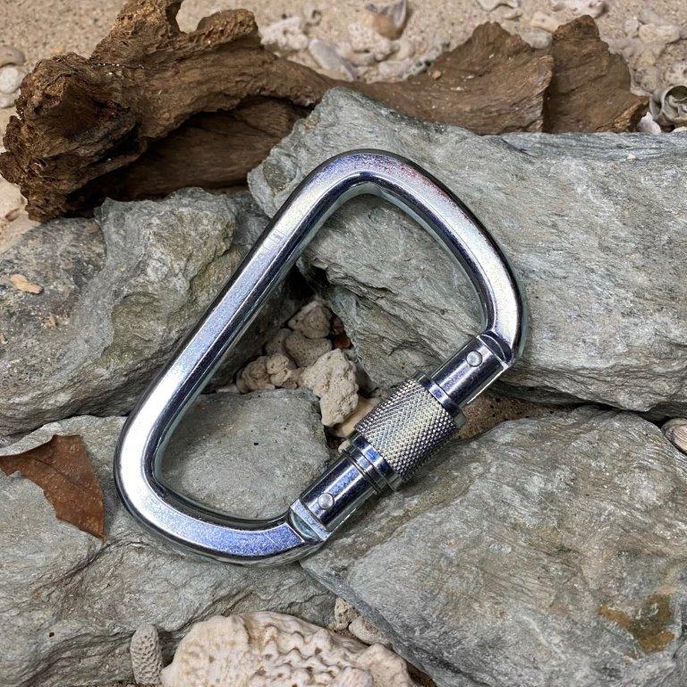ADELA AF-10 35KN Screw-lock Pear shape steel carabiner