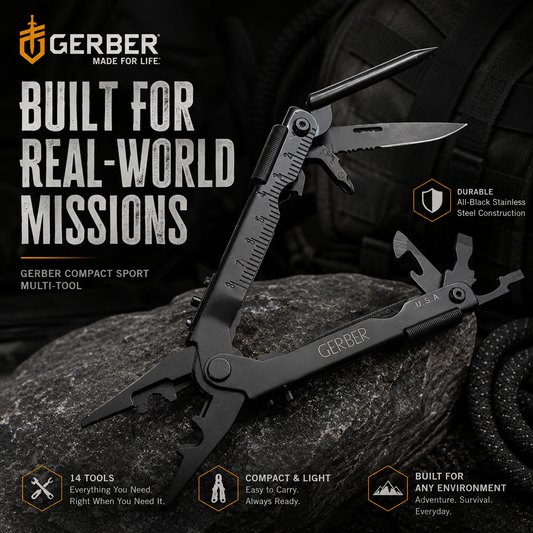 GERBER MULTI-PLIER 600 BASIC - NEEDLENOSE -BLACK